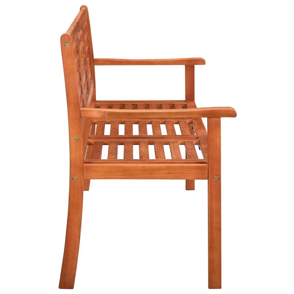 NNEVL 3-Seater Garden Bench with Cushion 150 cm Solid Eucalyptus Wood-3