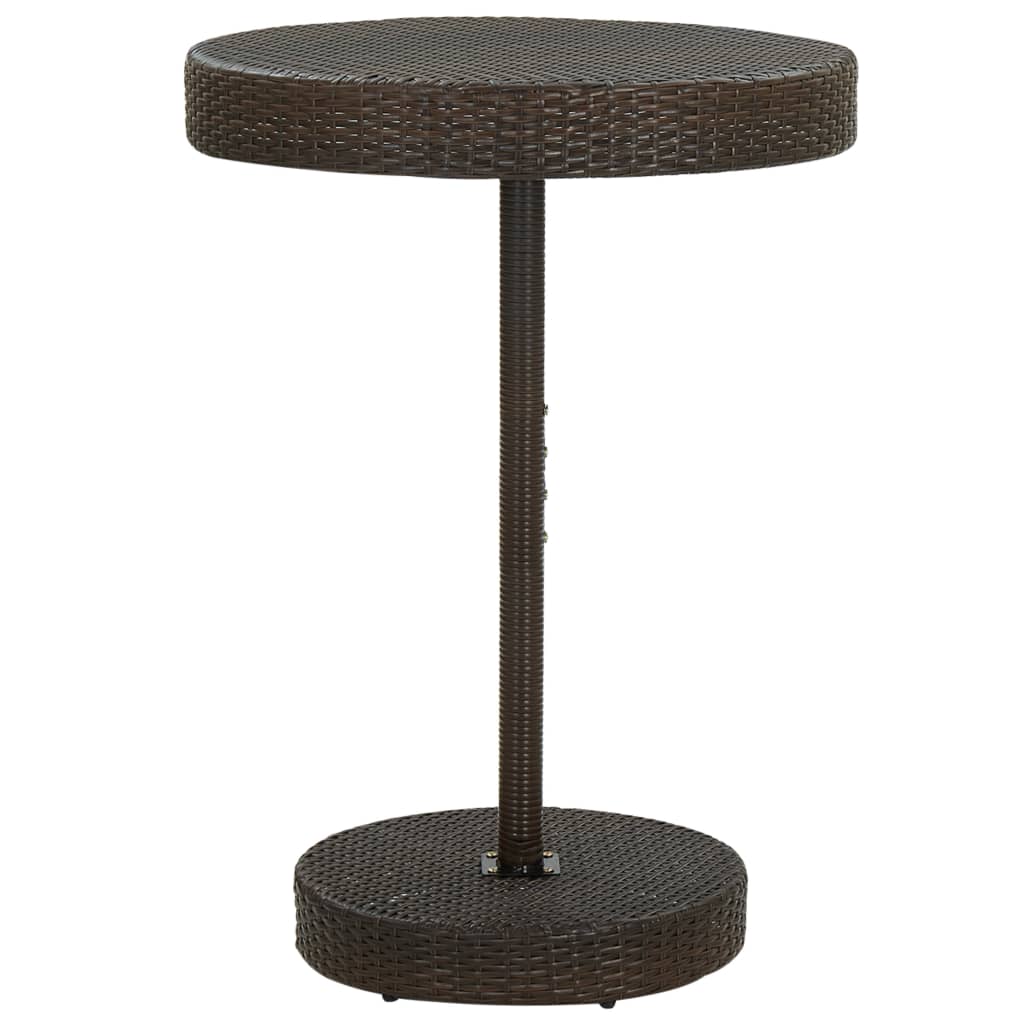NNEVL 5 Piece Garden Bar Set Poly Rattan Brown-2