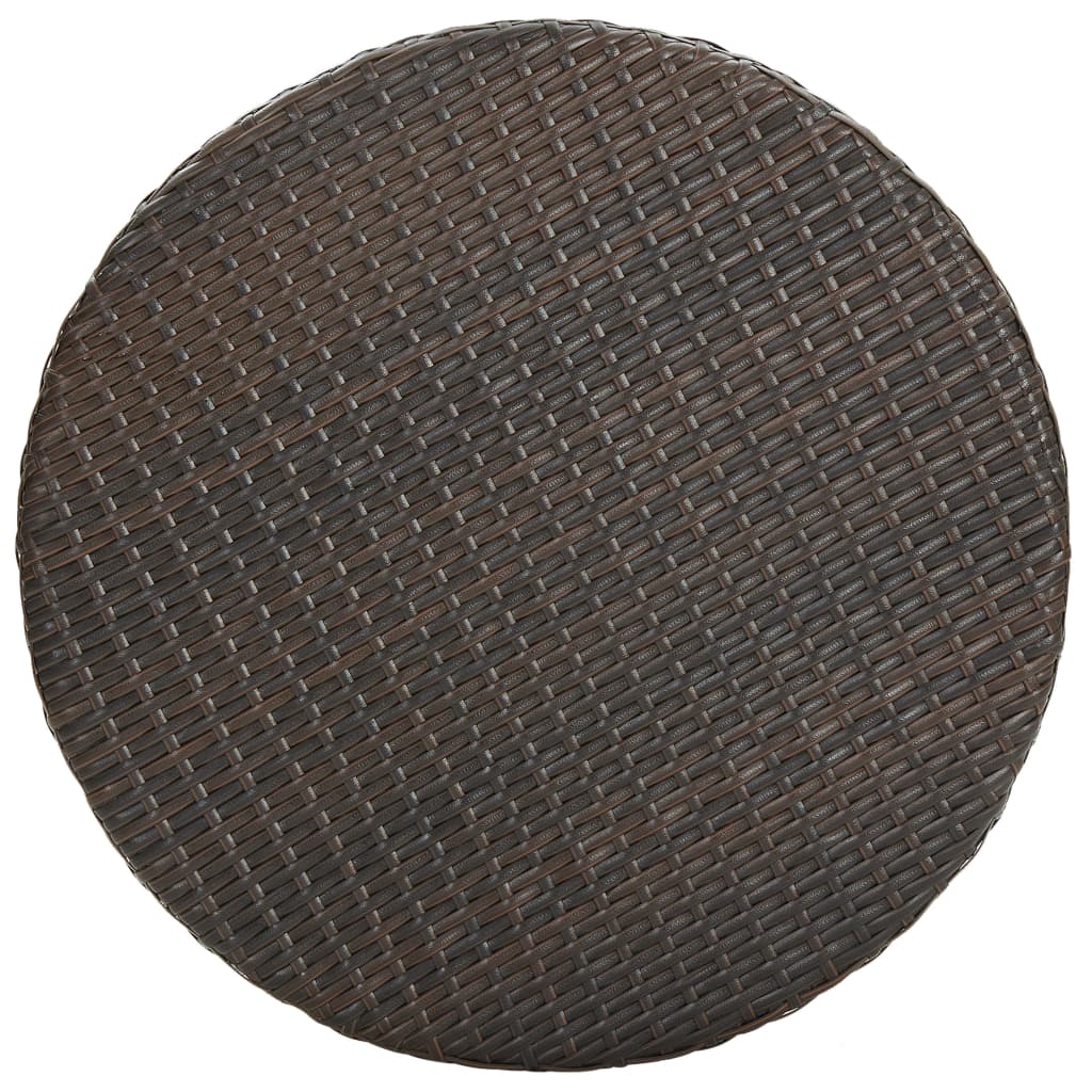 NNEVL 5 Piece Garden Bar Set Poly Rattan Brown-3