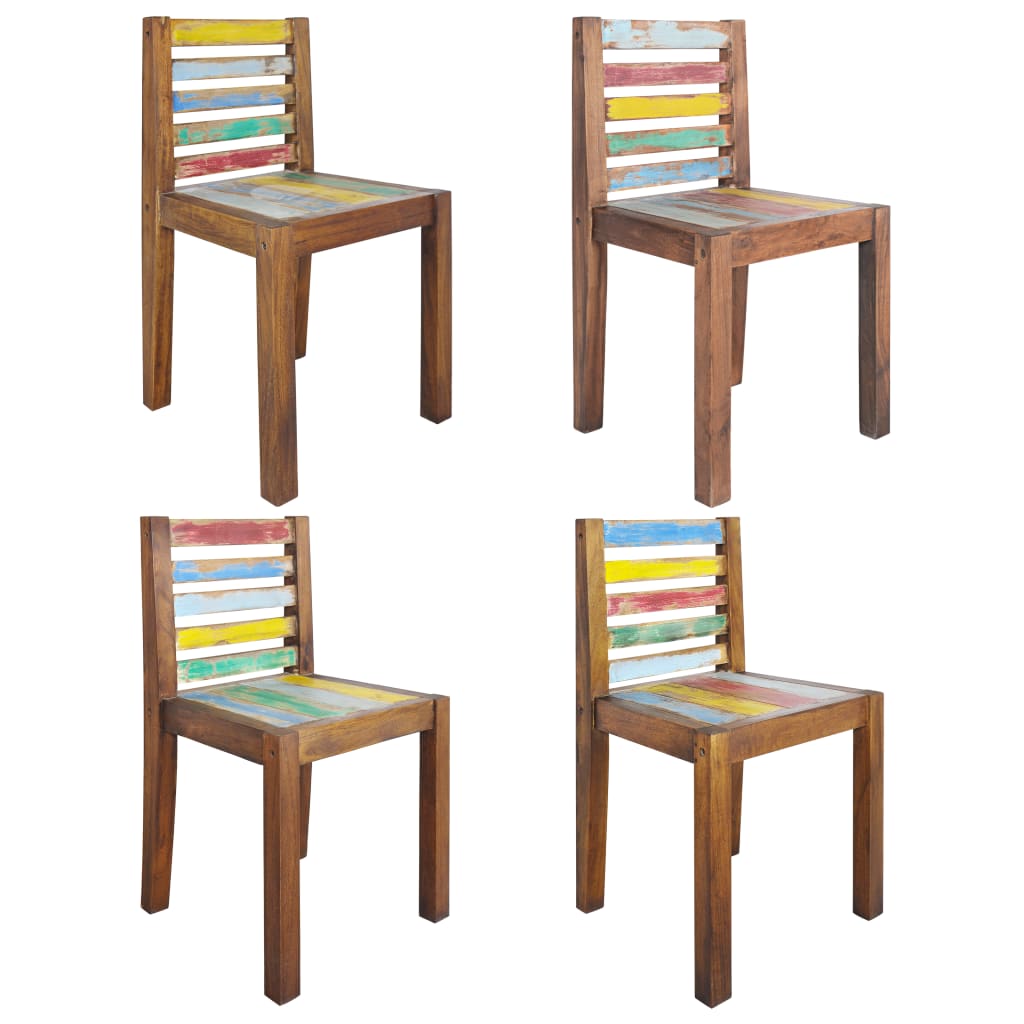 NNEVL Dining Chairs 4 pcs Solid Reclaimed Wood-0