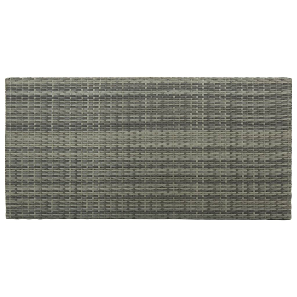 NNEVL 5 Piece Garden Bar Set with Cushions Poly Rattan Grey-2