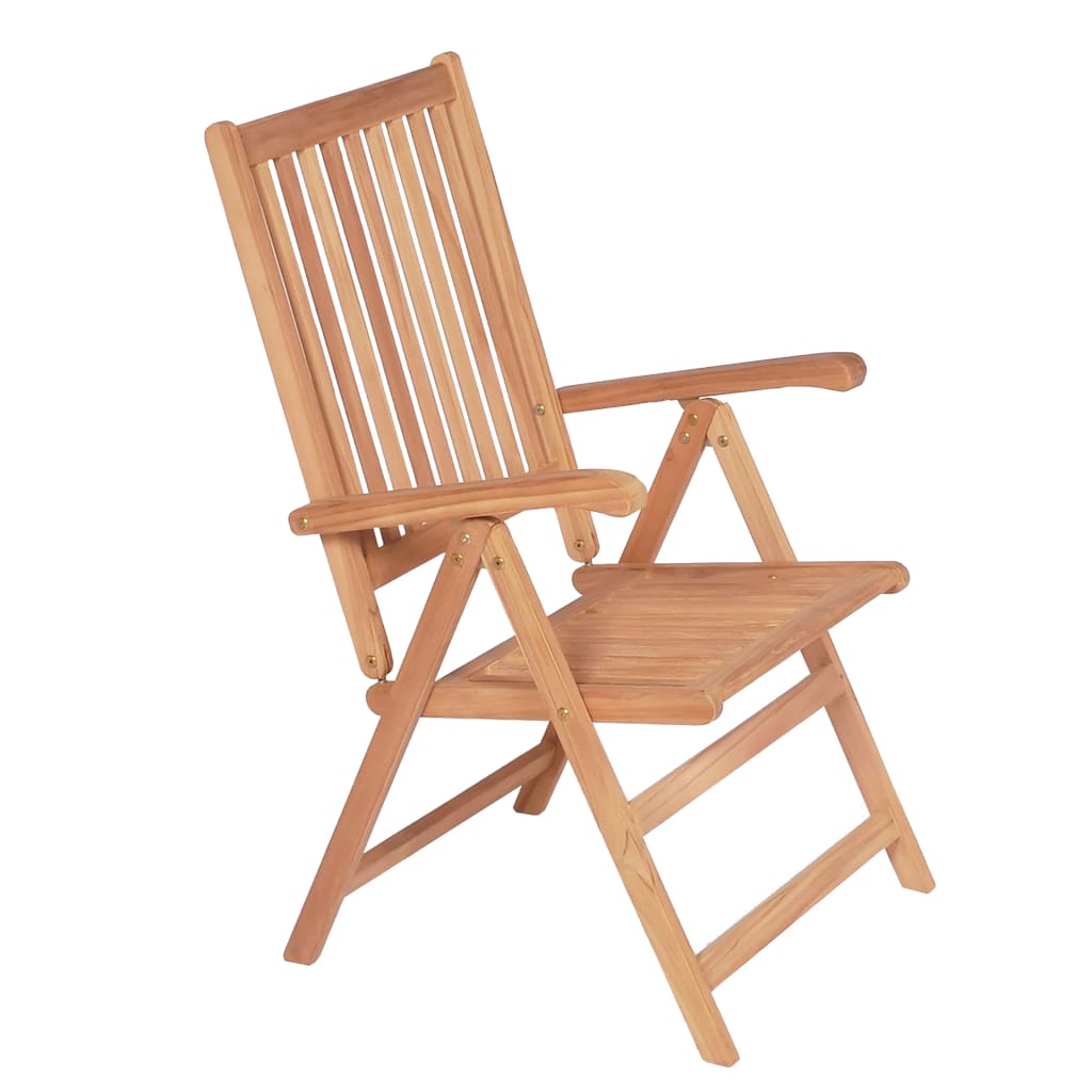NNEVL Reclining Garden Chairs 6 pcs Solid Teak Wood-3