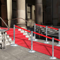 NNEVL Stanchions with Belts 4 pcs Airport Barrier Stainless Steel Silver-0