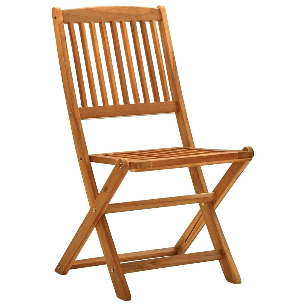 NNEVL Folding Garden Chairs 4 pcs Solid Eucalyptus Wood-1