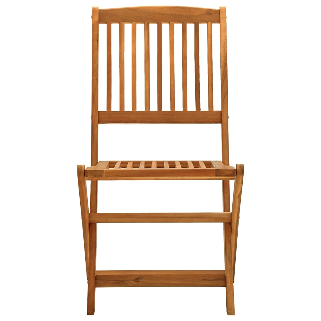 NNEVL Folding Garden Chairs 4 pcs Solid Eucalyptus Wood-2