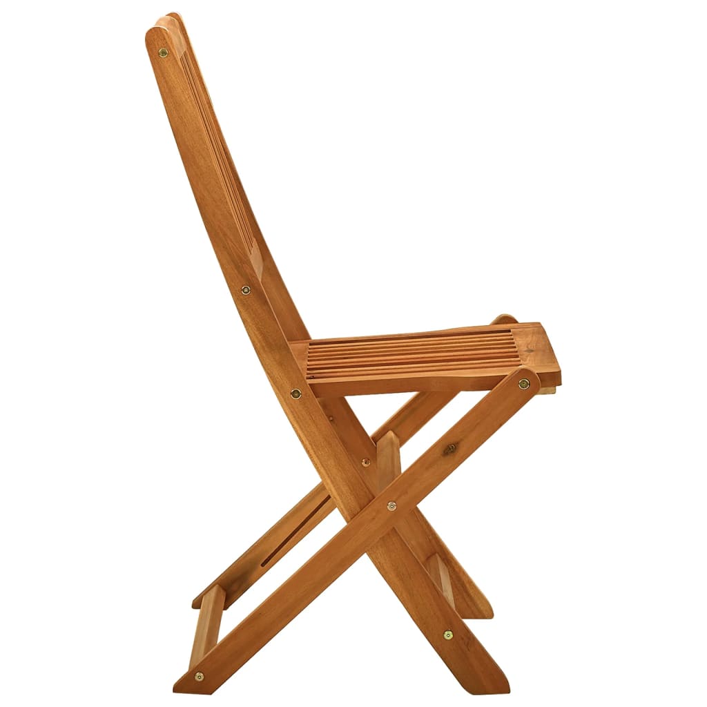 NNEVL Folding Garden Chairs 4 pcs Solid Eucalyptus Wood-3