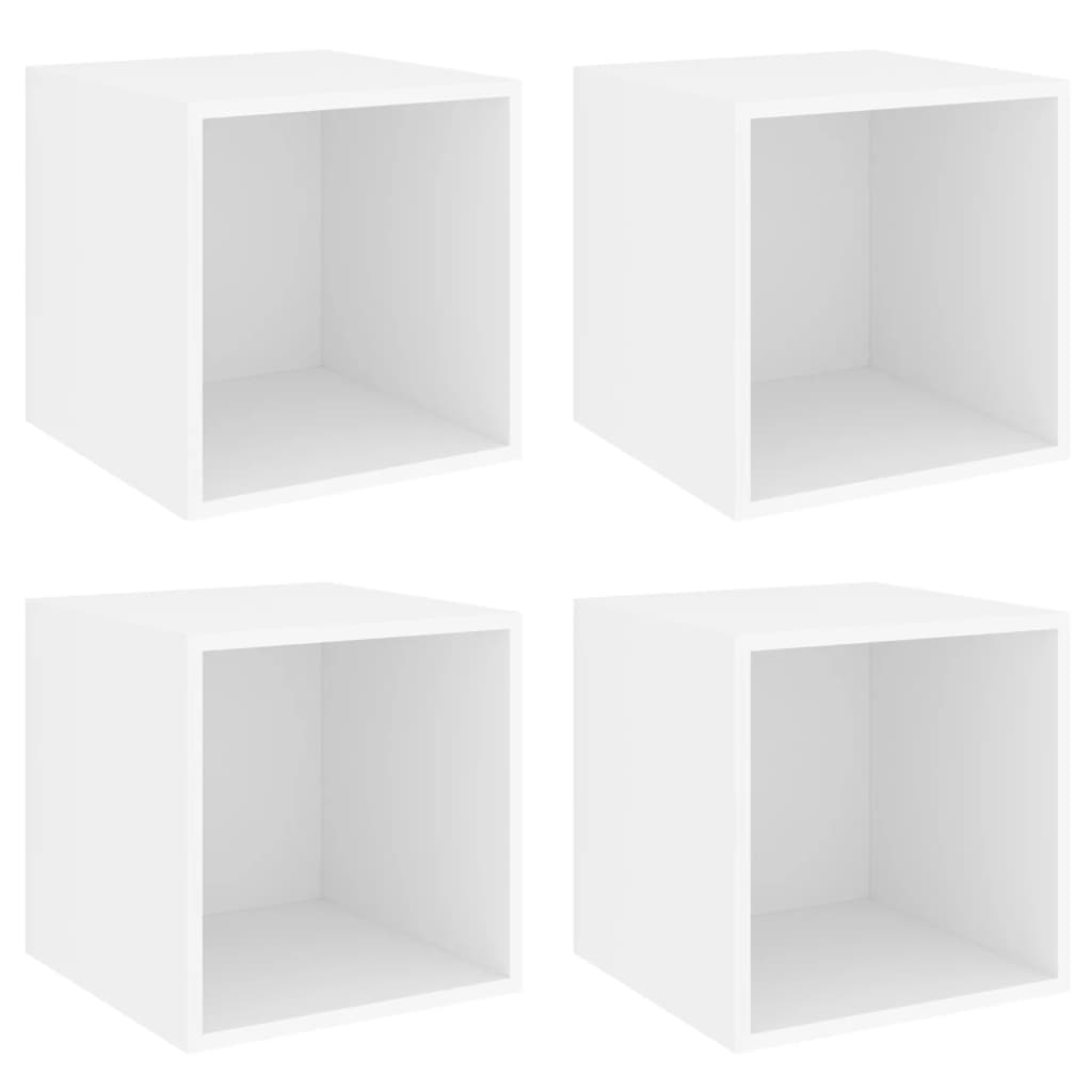NNEVL Wall Cabinets 4 pcs White 37x37x37 cm Chipboard-1