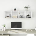 NNEVL Wall Cabinets 4 pcs White 37x37x37 cm Chipboard-0