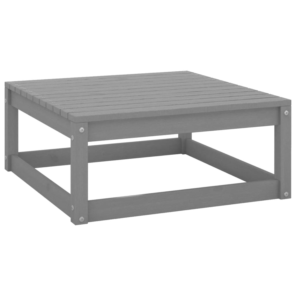 NNEVL 2 Piece Garden Lounge Set Grey Solid Pinewood-3
