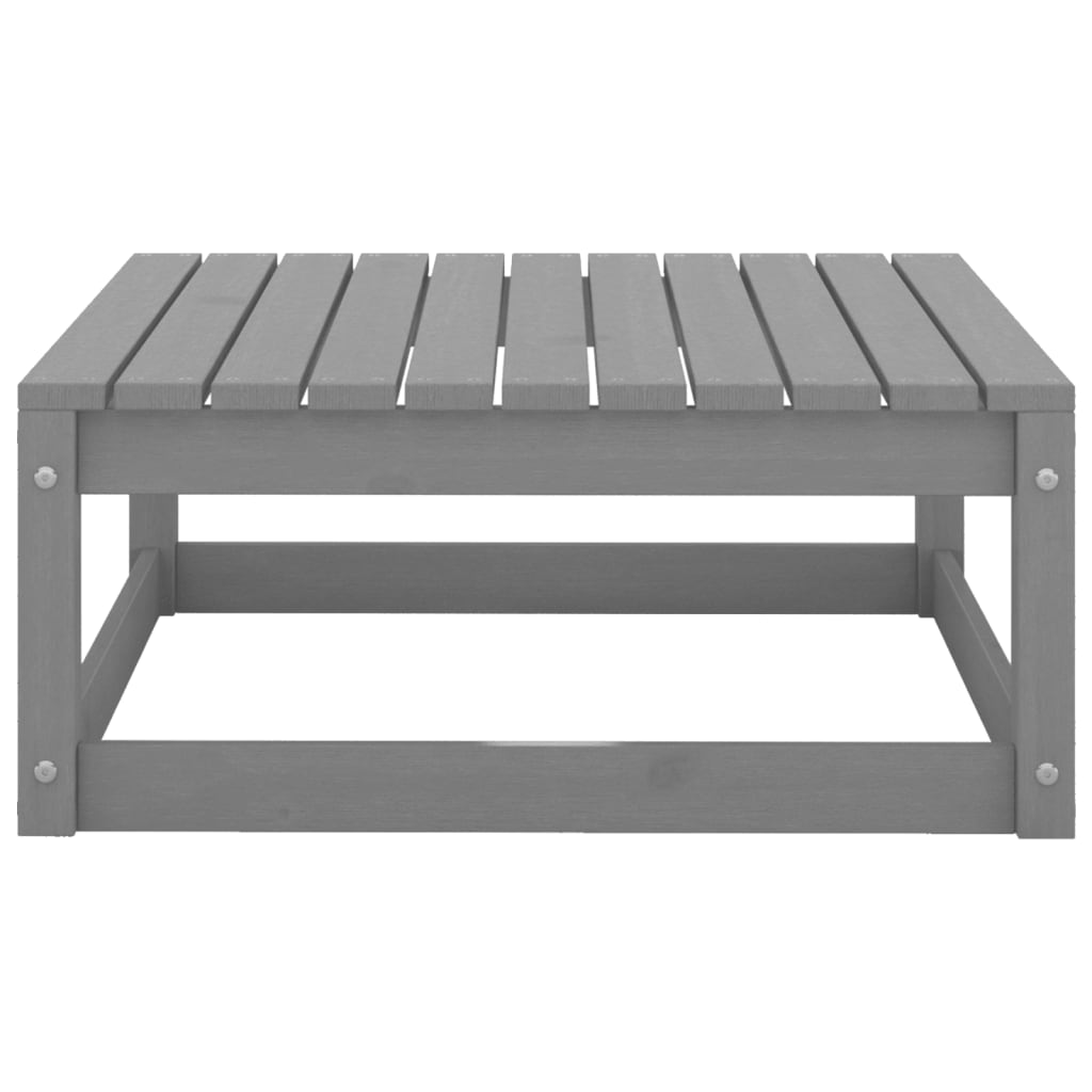 NNEVL 2 Piece Garden Lounge Set Grey Solid Pinewood-4