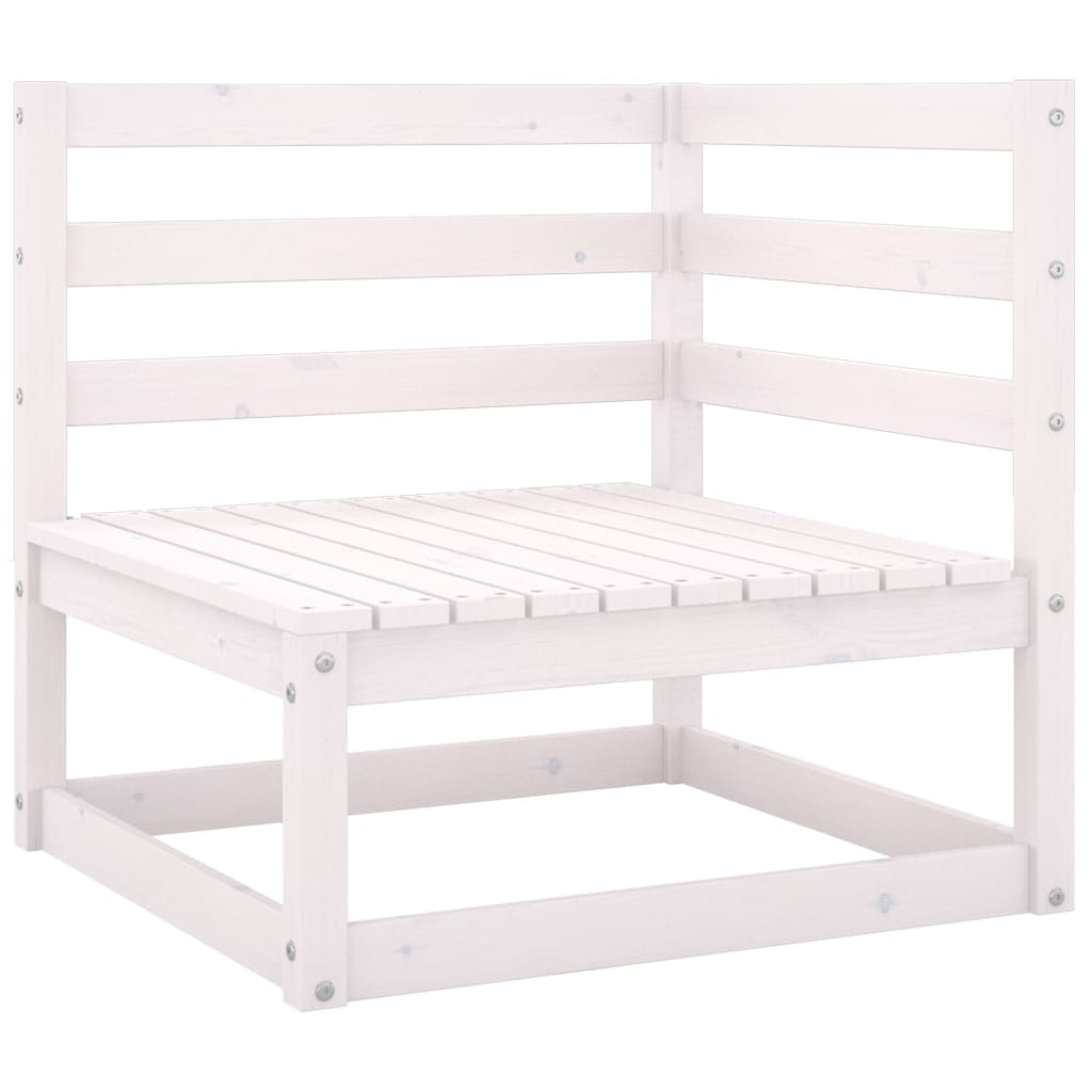 NNEVL 3 Piece Garden Lounge Set White Solid Pinewood-1