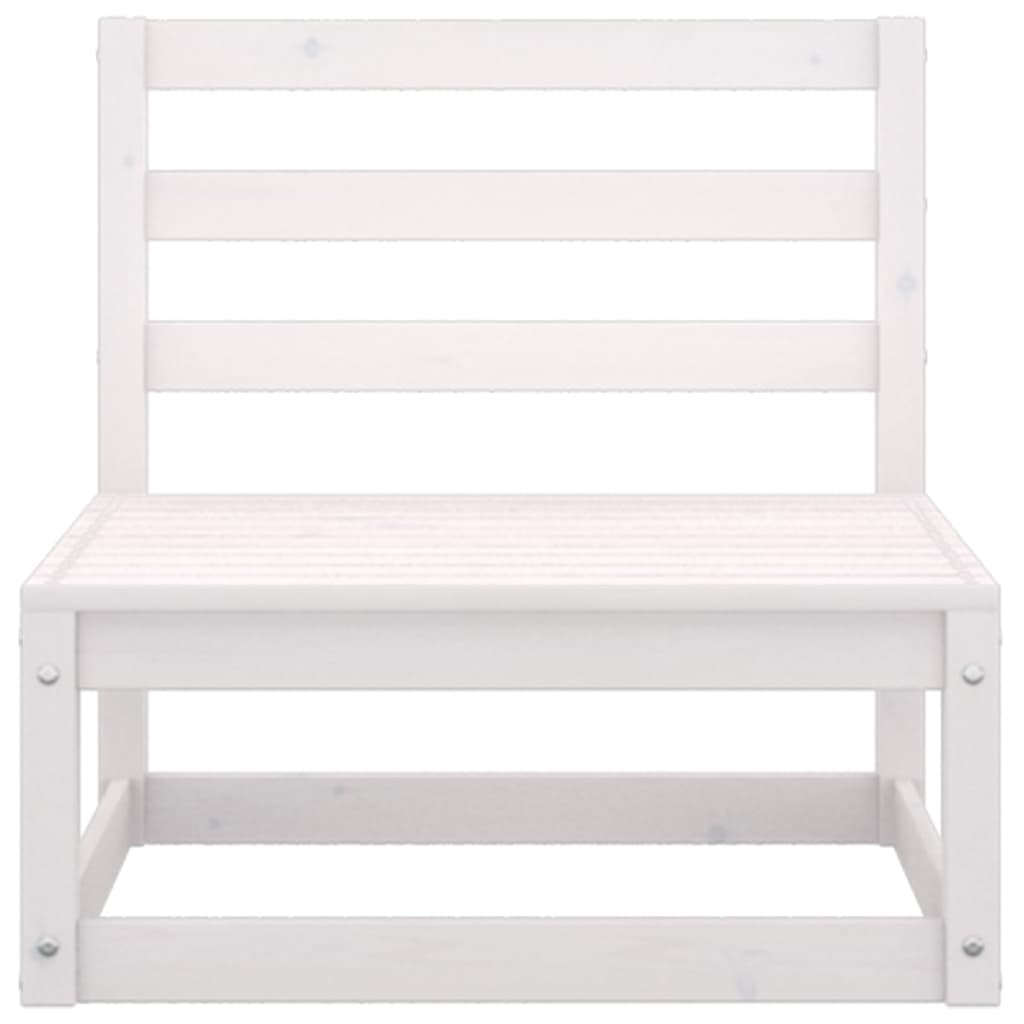 NNEVL 3 Piece Garden Lounge Set White Solid Pinewood-4