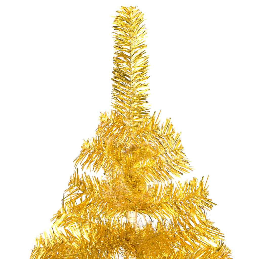 NNEVL Artificial Christmas Tree with Stand Gold 240 cm PET-2