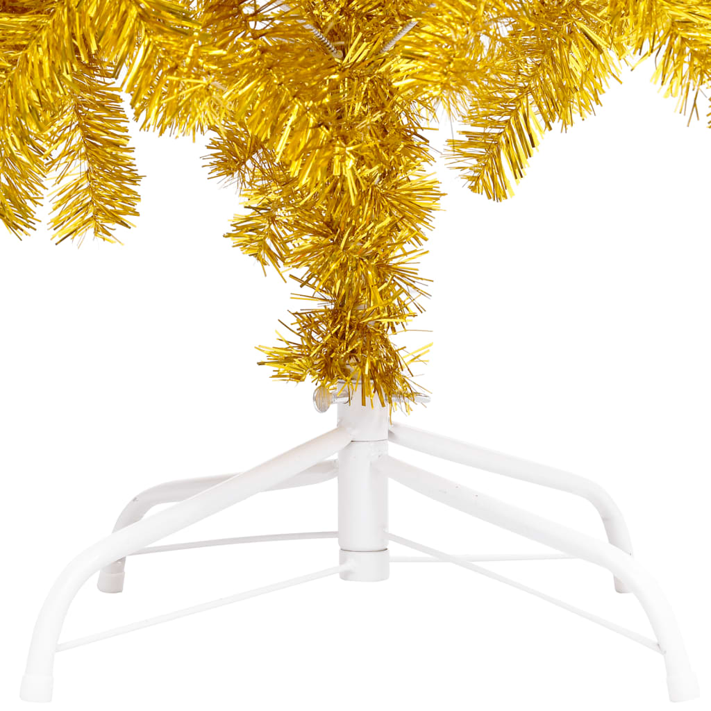 NNEVL Artificial Christmas Tree with Stand Gold 240 cm PET-3