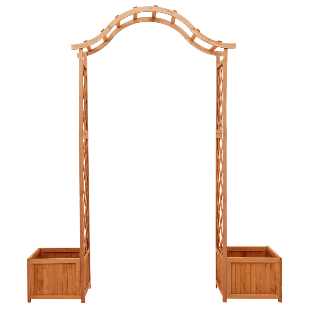 NNEVL Garden Pergola with Planter Solid Firwood-1