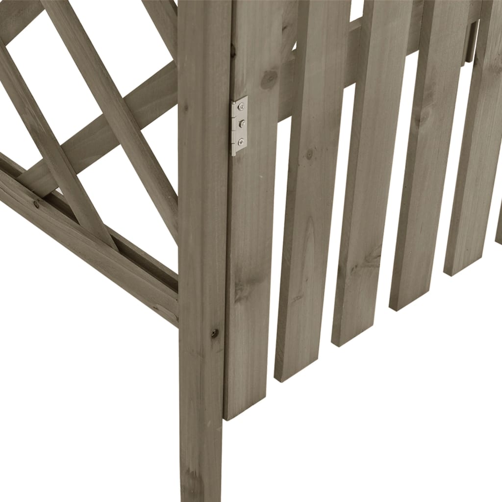 NNEVL Pergola with Gate 116x40x204 cm Grey Solid Firwood-4