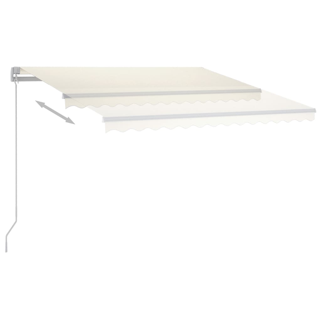 NNEVL Freestanding Manual Retractable Awning 300x250 cm Cream-4