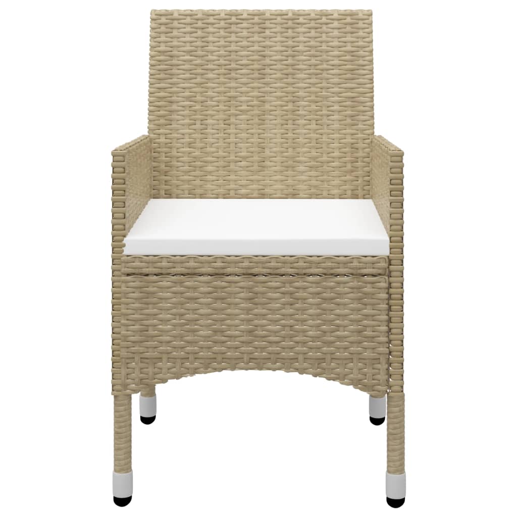 NNEVL 5 Piece Garden Dining Set Beige-4