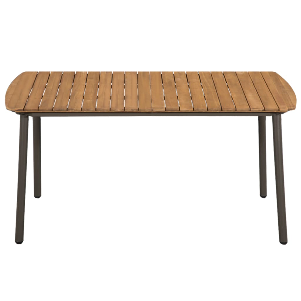 NNEVL 5 Piece Garden Dining Set Poly Rattan Brown-2