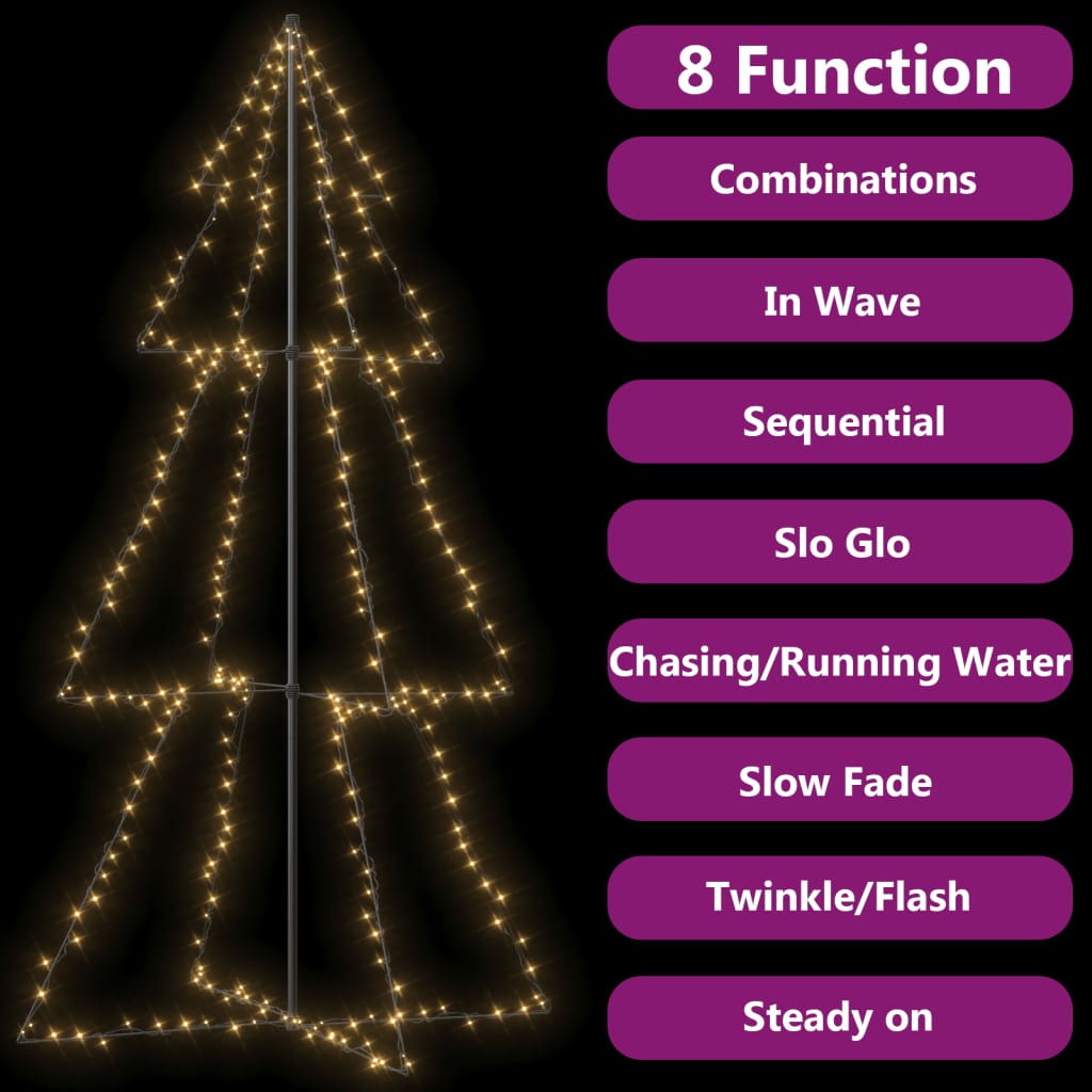 NNEVL Christmas Cone Tree 300 LEDs Indoor and Outdoor 120x220 cm-2