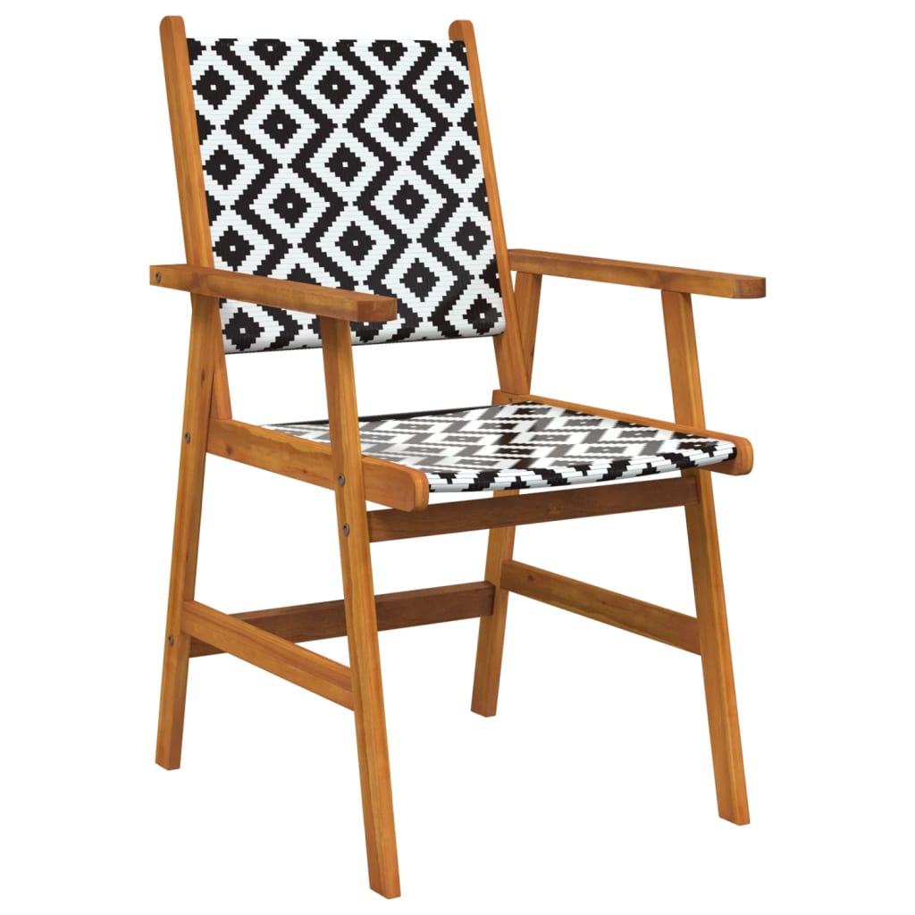 NNEVL Garden Chairs 2 pcs Solid Acacia Wood-3
