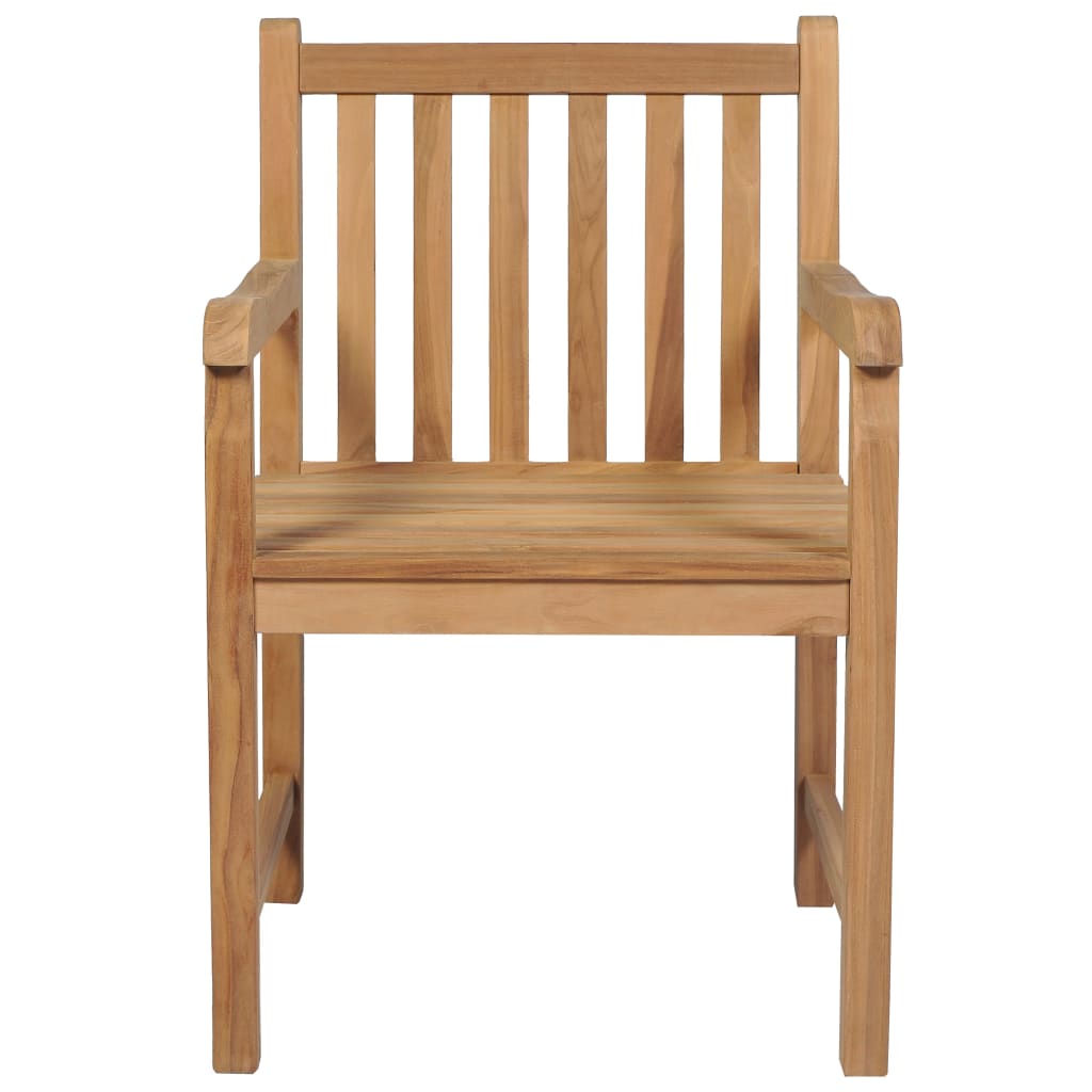NNEVL Garden Chairs 8 pcs with Grey Cushions Solid Teak Wood-1