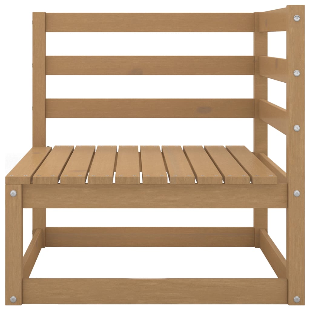 NNEVL 6 Piece Garden Lounge Set Honey Brown Solid Pinewood-4