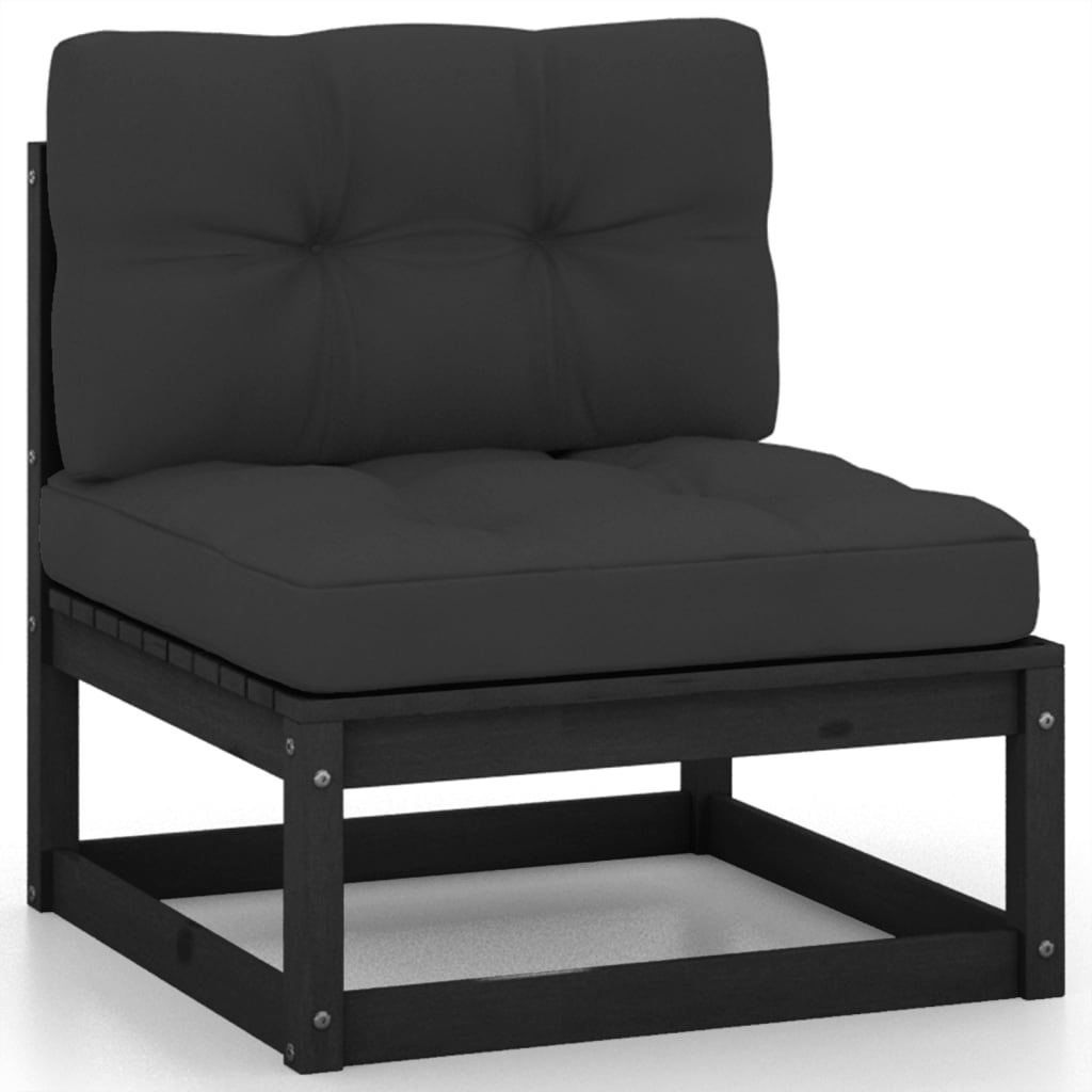 NNEVL 4 Piece Garden Lounge Set with Cushions Solid Pinewood-2