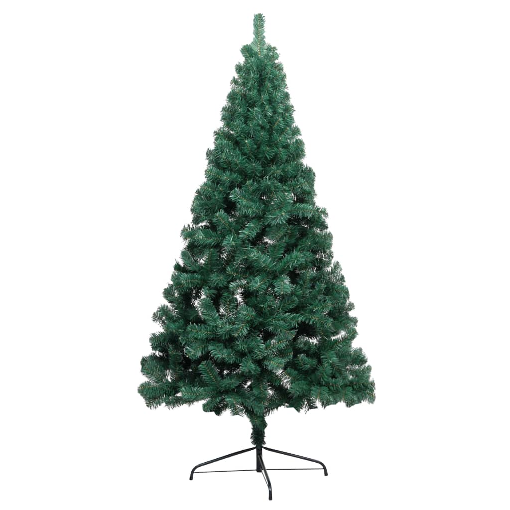 NNEVL Artificial Half Christmas Tree with LED&Stand Green 240 cm PVC-3