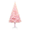 NNEVL Artificial Christmas Tree with LEDs&Stand Pink 210 cm PVC-0