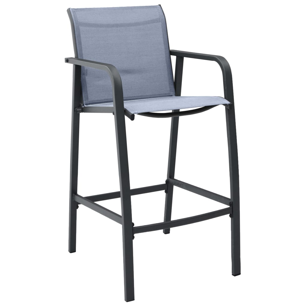 NNEVL 5 Piece Garden Bar Set Black and Grey-1