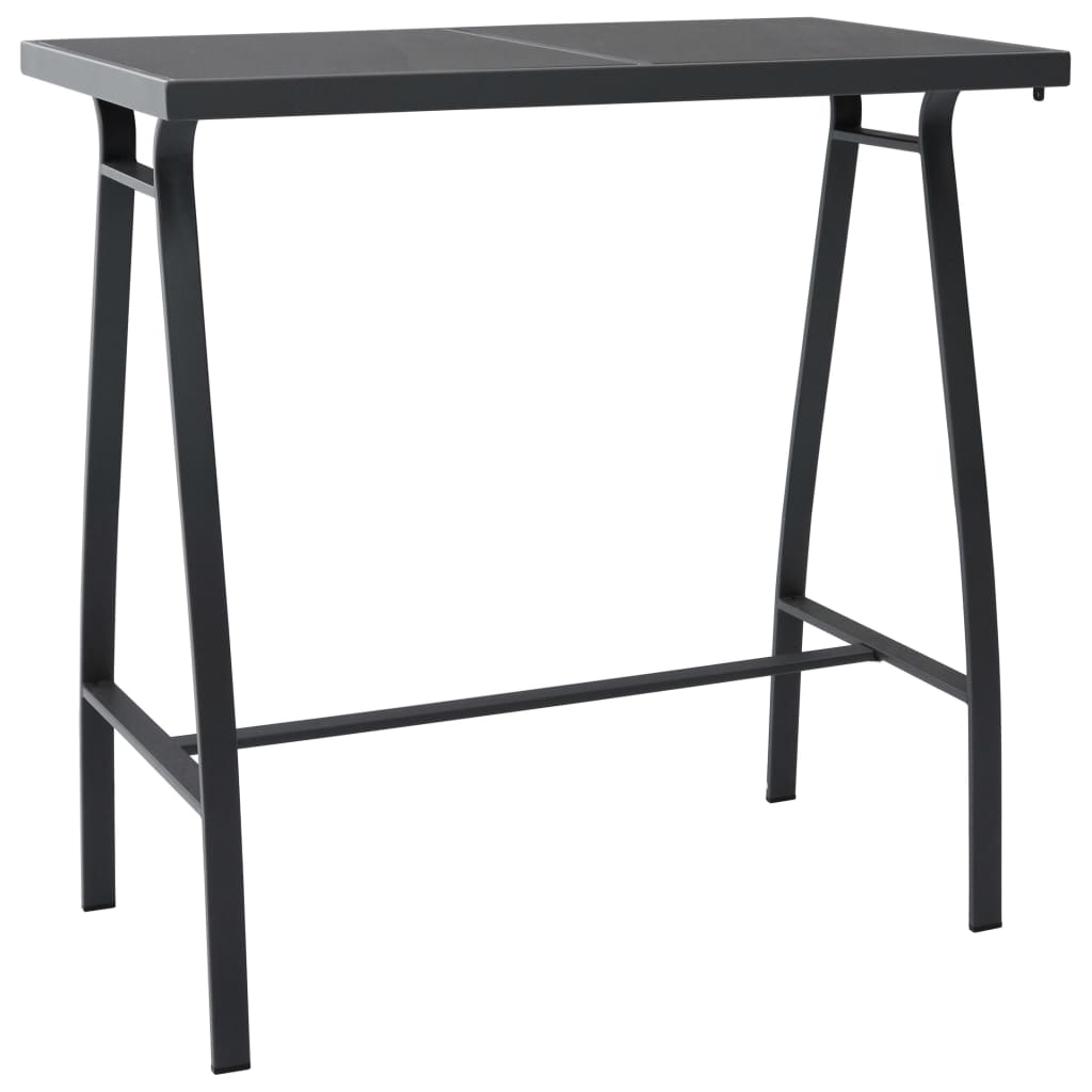 NNEVL 5 Piece Garden Bar Set Black and Grey-2
