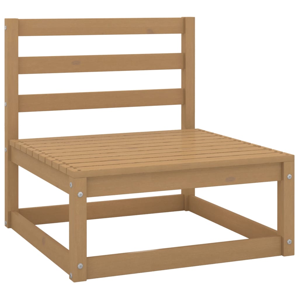 NNEVL 10 Piece Garden Lounge Set Honey Brown Solid Pinewood-4