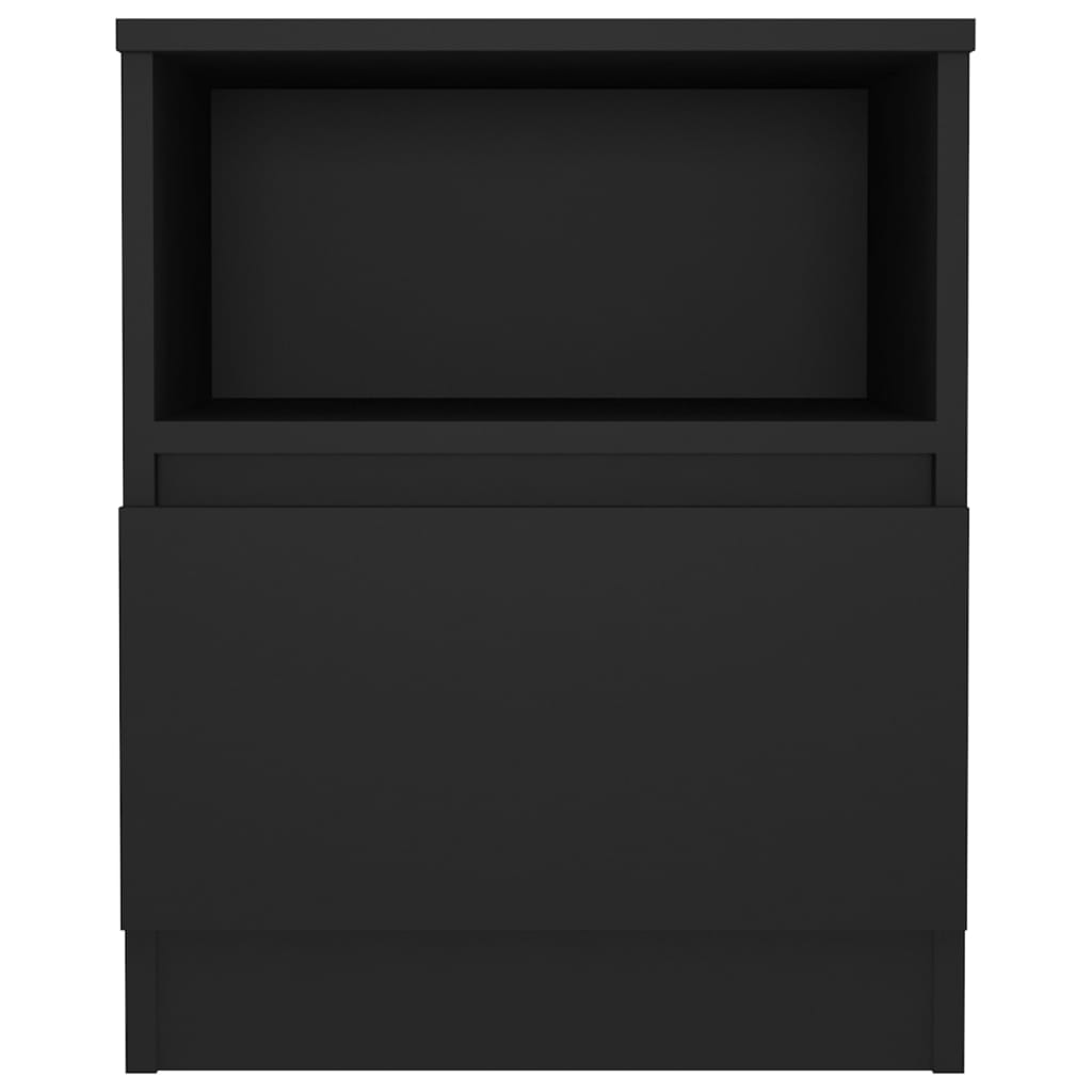 NNEVL Bed Cabinets 2 pcs Black 40x40x50 cm Chipboard-4