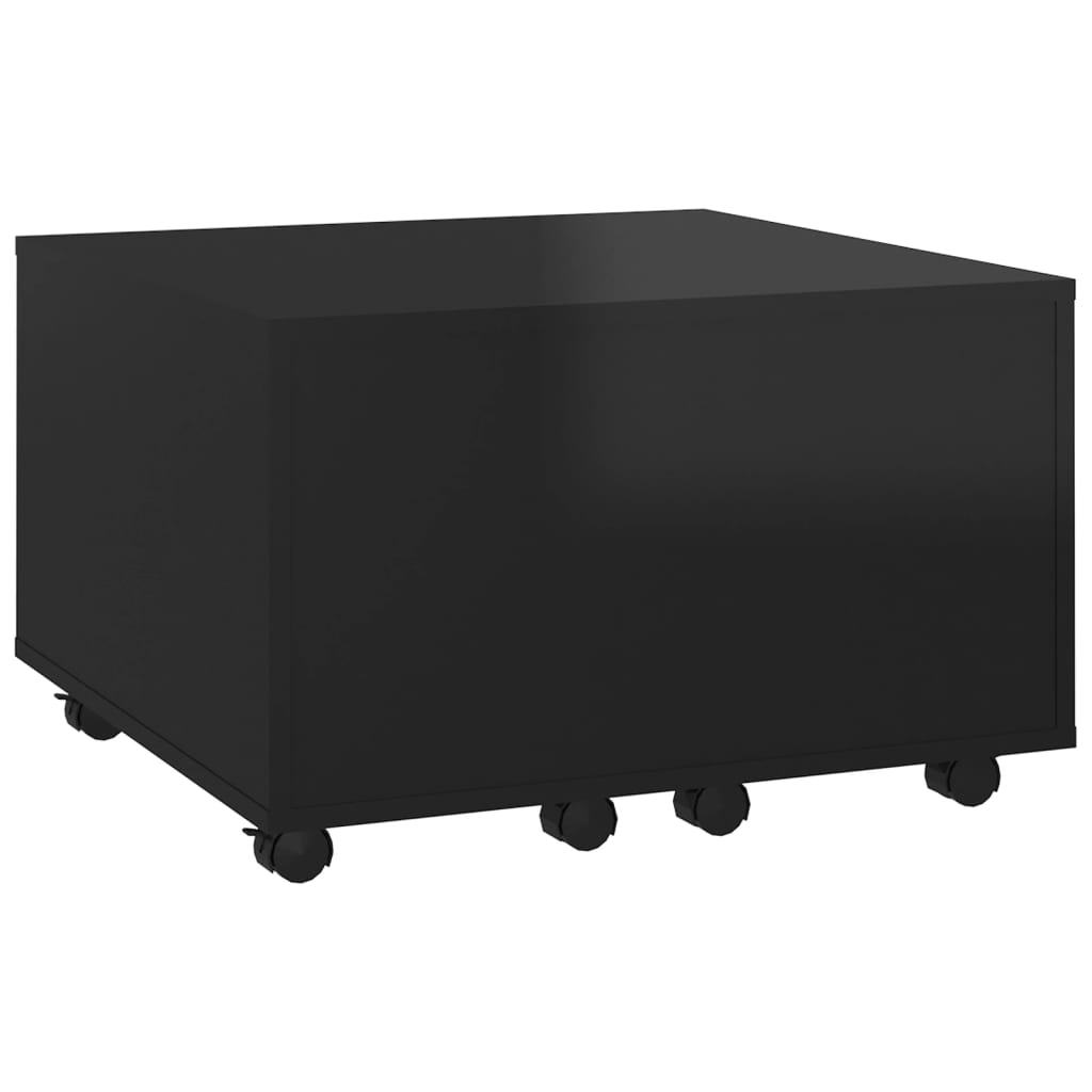 NNEVL Coffee Table High Gloss Black 60x60x38 cm Chipboard-3