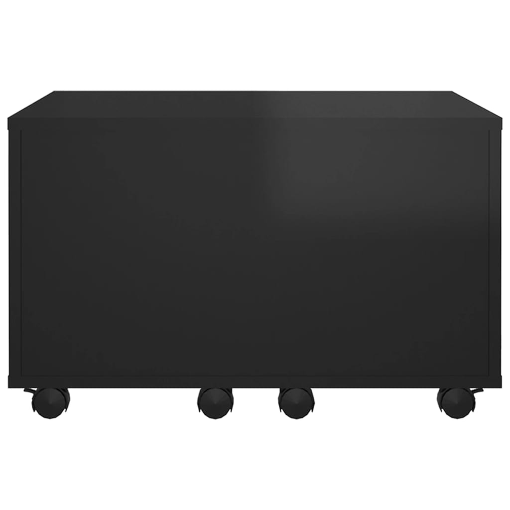 NNEVL Coffee Table High Gloss Black 60x60x38 cm Chipboard-4