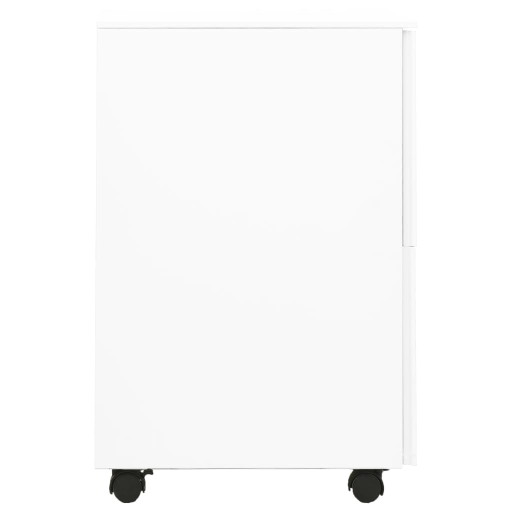 NNEVL Mobile File Cabinet White 39x45x67 cm Steel-1