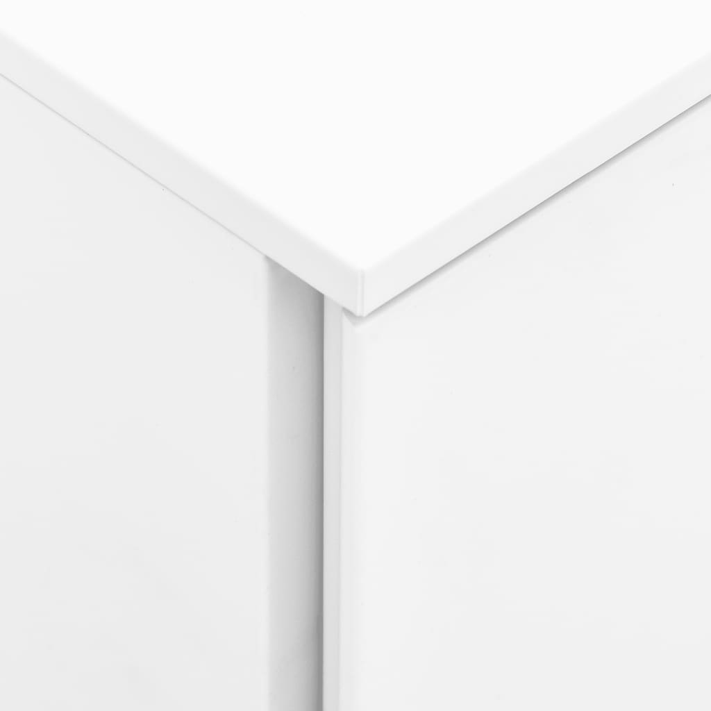 NNEVL Mobile File Cabinet White 39x45x67 cm Steel-4