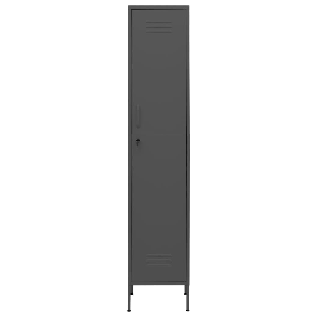 NNEVL Locker Cabinet Anthracite 35x46x180 cm Steel-2