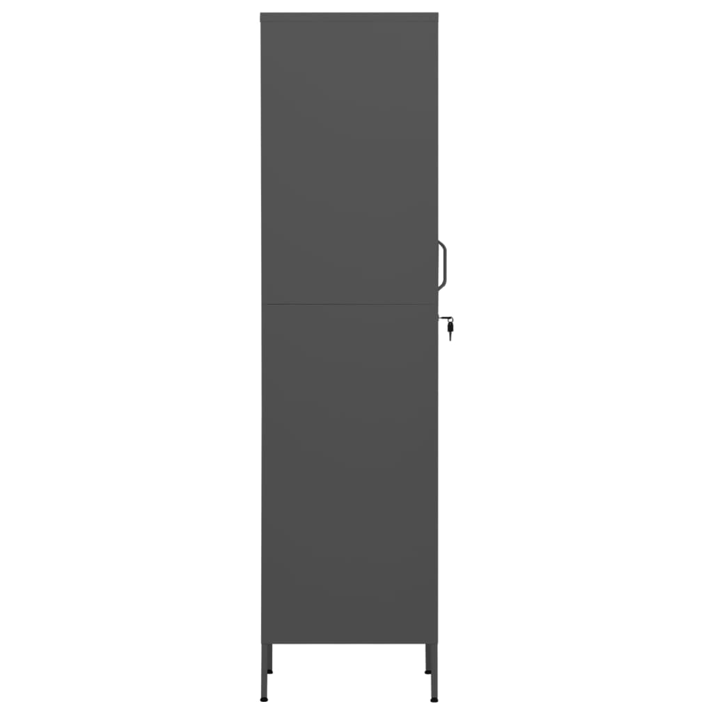 NNEVL Locker Cabinet Anthracite 35x46x180 cm Steel-3