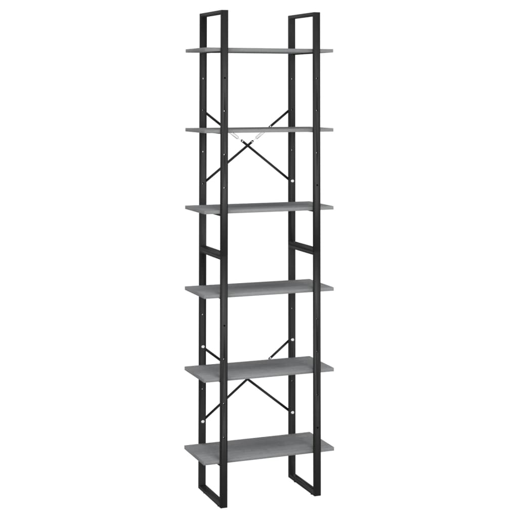 NNEVL Storage Shelves 2 pcs Grey 60x30x210 cm Solid Pine Wood-1