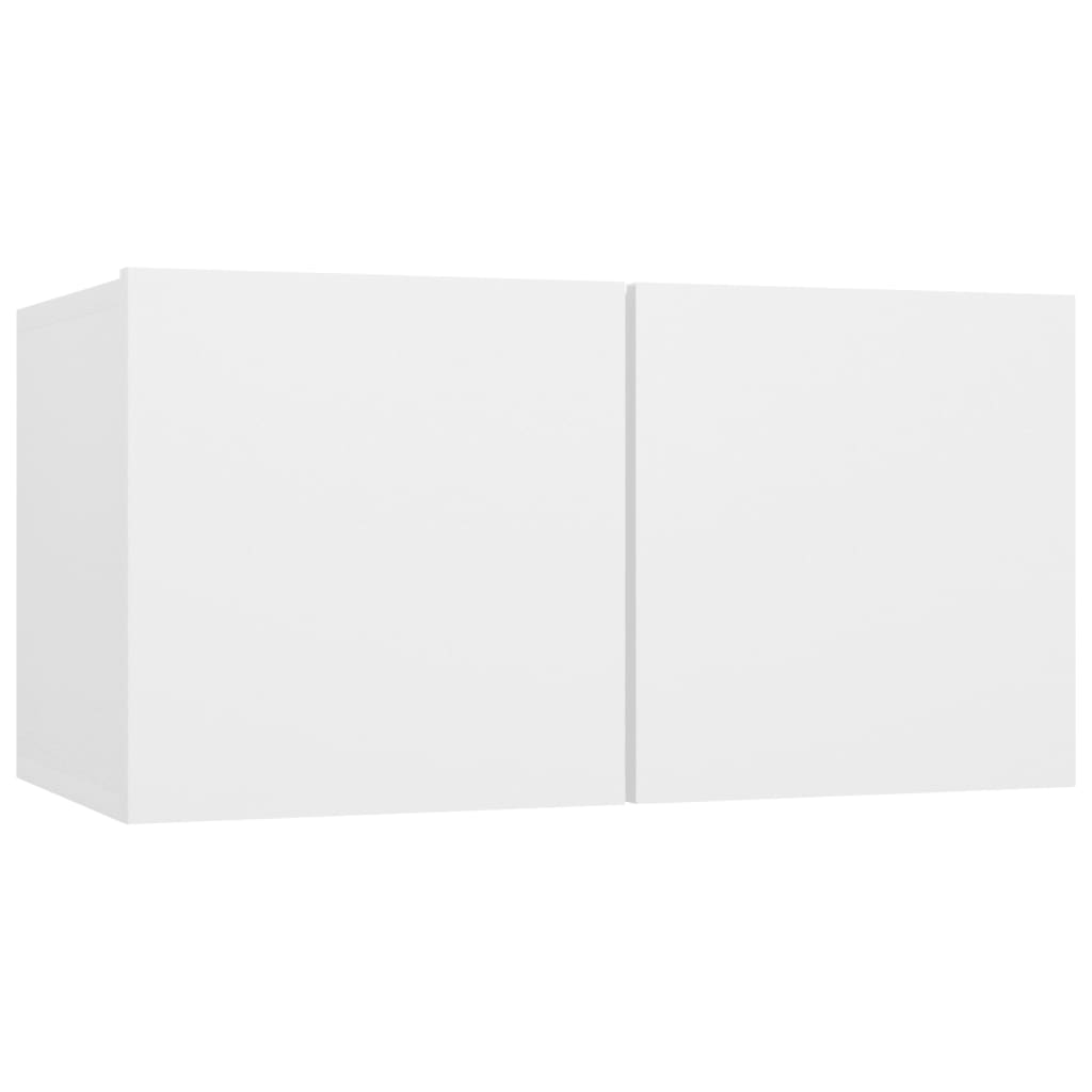 NNEVL 3 Piece TV Cabinet Set White Chipboard-3