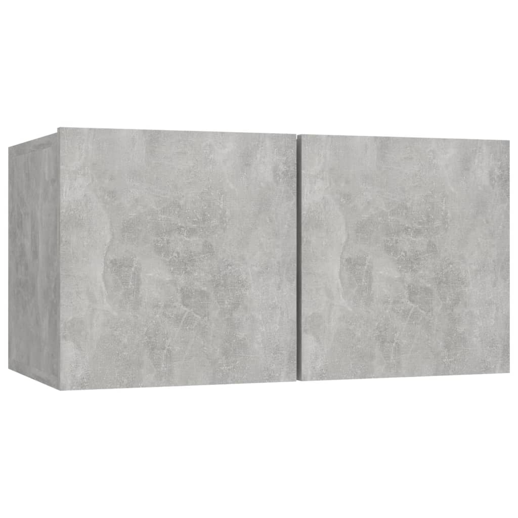 NNEVL 3 Piece TV Cabinet Set Concrete Grey Chipboard-3