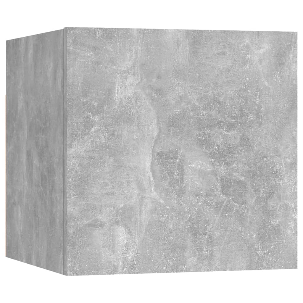NNEVL 6 Piece TV Cabinet Set Concrete Grey Chipboard-3