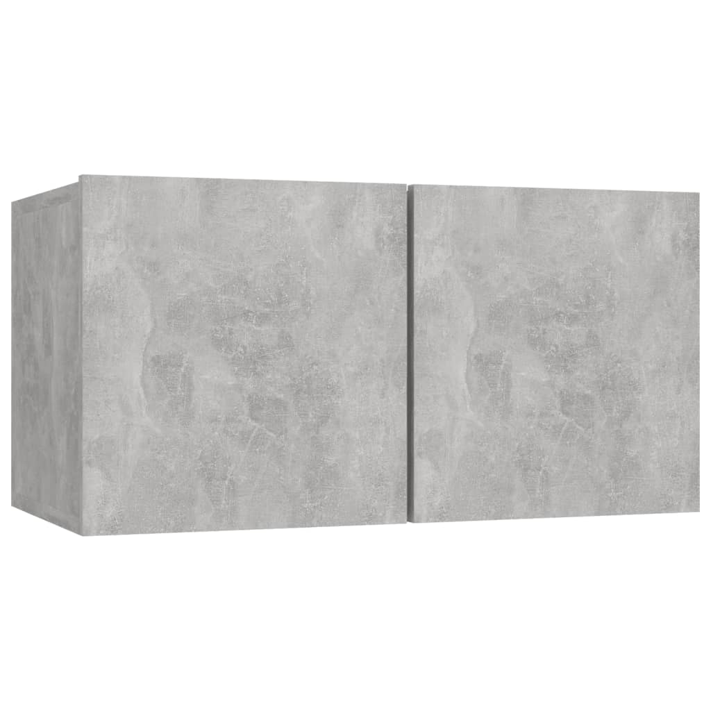 NNEVL 6 Piece TV Cabinet Set Concrete Grey Chipboard-4