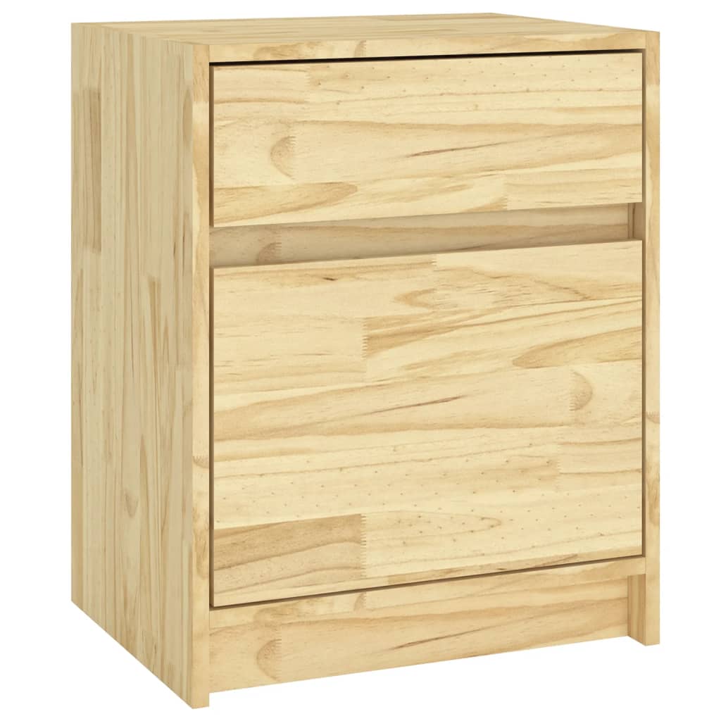 NNEVL Bedside Cabinet 40x31x50 cm Solid Pinewood-1