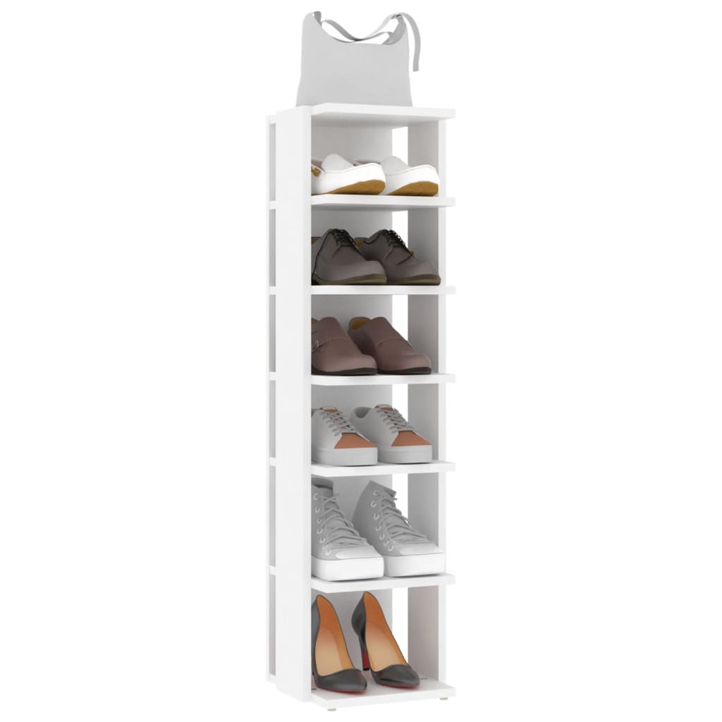 NNEVL Shoe Cabinets 2 pcs White 25x27x102 cm Chipboard-3