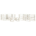 NNEVL 5 Piece Garden Pallet Lounge Set Solid Pinewood White-0