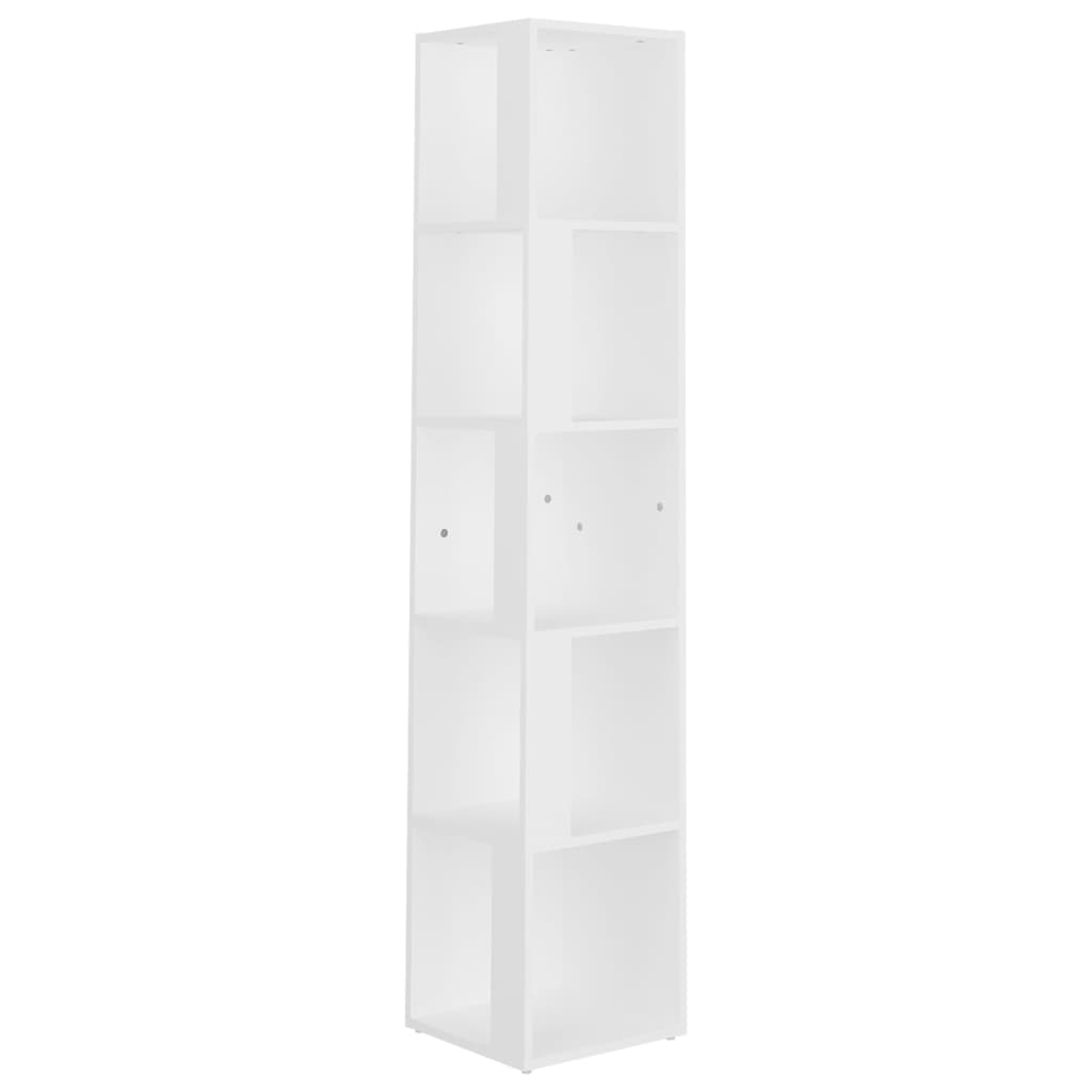 NNEVL Corner Cabinet White 33x33x164.5 cm Chipboard-1