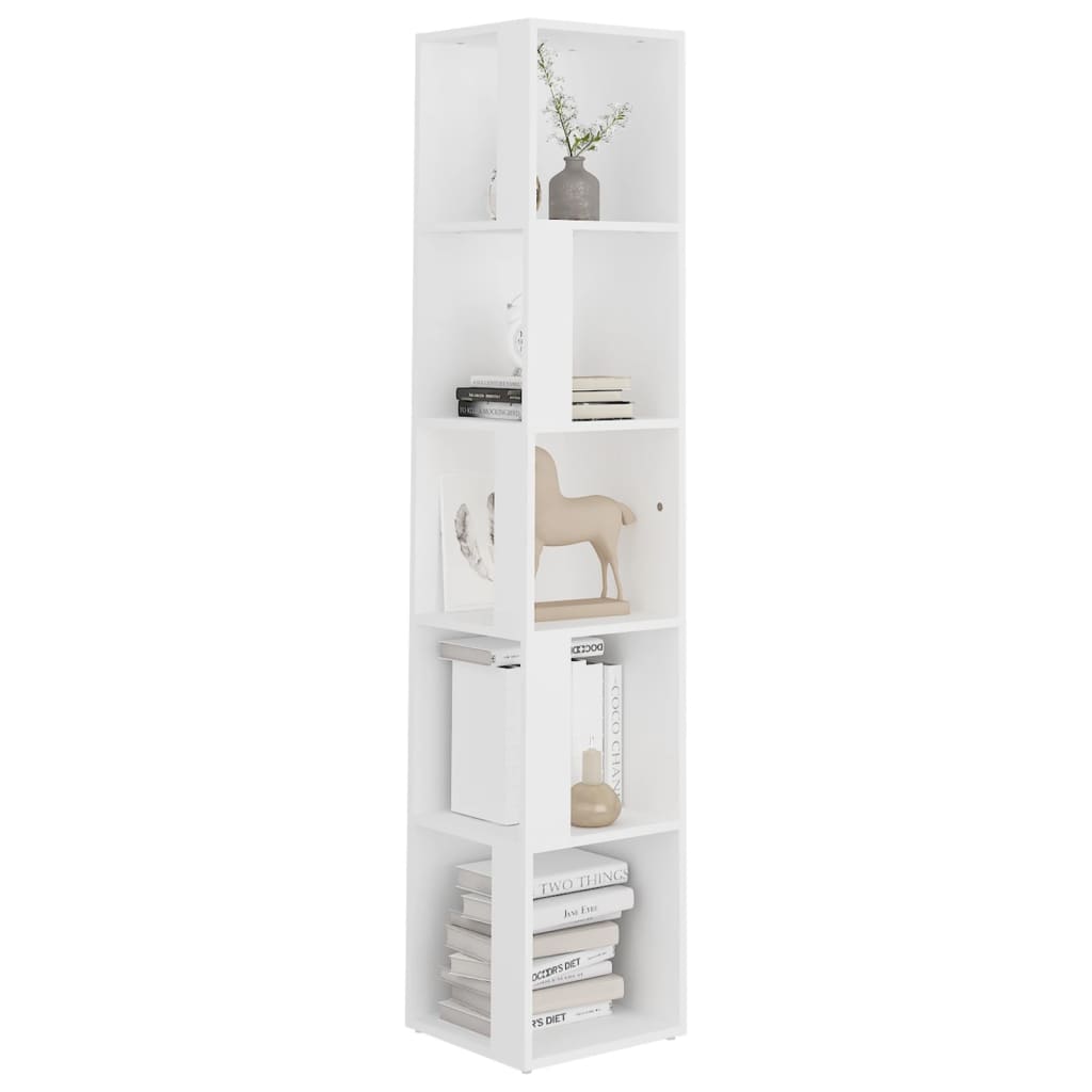 NNEVL Corner Cabinet White 33x33x164.5 cm Chipboard-3